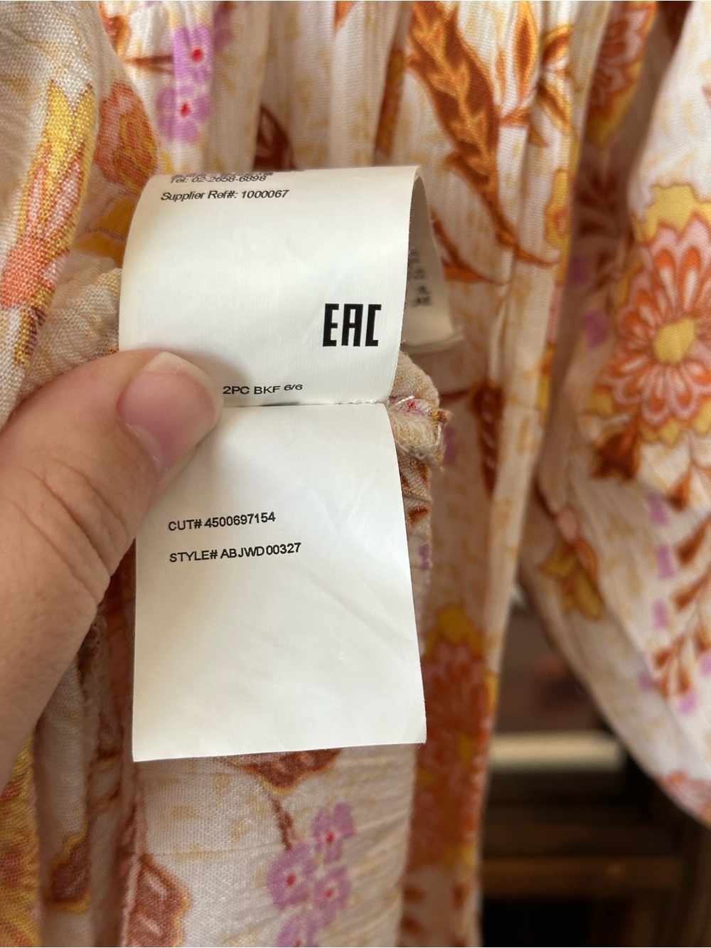 Billabong Floral Puff Sleeve Smocked Maxi Dress Boho Cottagecore Medium - Picture 5 of 7
